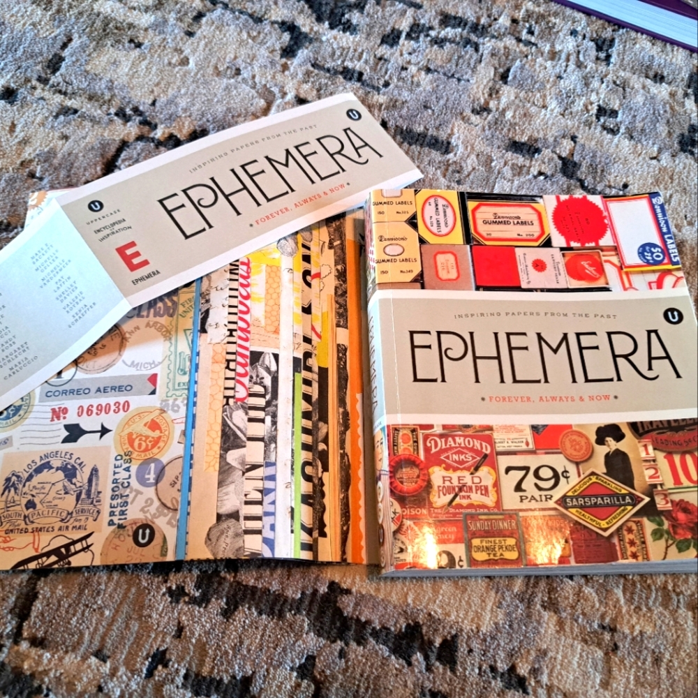 Uppercase Ephemera Book with Vintage Designs Video Included to See Inside Pages.
